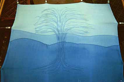 Painted view of the trunk and branches